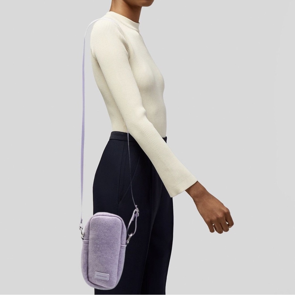 Bonnie Clyde lavender wool small cross body bag